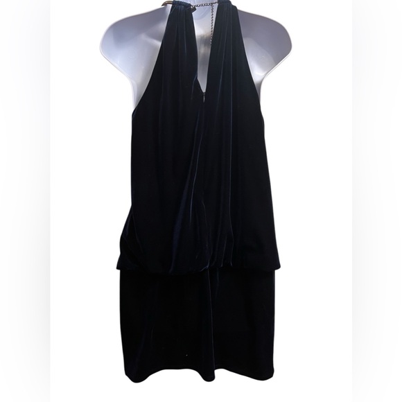Laundry by Shelli Segal velvet blue mini dress Size 6 - Picture 4 of 5